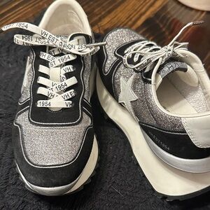 Vintage Havana Glitter Silver and Black Sneakers